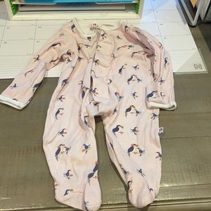 Magnetic footie onesie